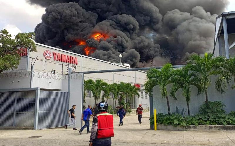 Incendio en Concesionario Yamaha de Caracas