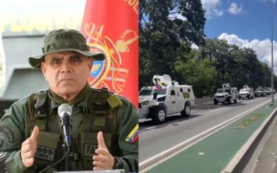 Padrino López encabezó caravana militar en Caracas