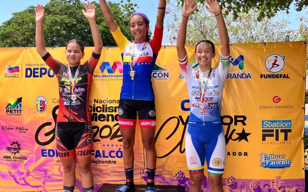 Jennifer Lagos y Manuel Barreto triunfan en el Campeonato Nacional de Ciclismo Menor