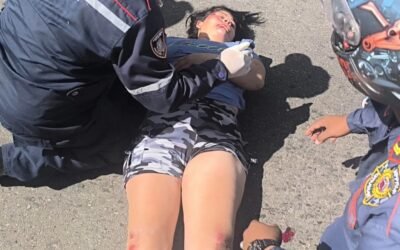 Joven Lesionada Tras Deslizamiento de Moto en Coro