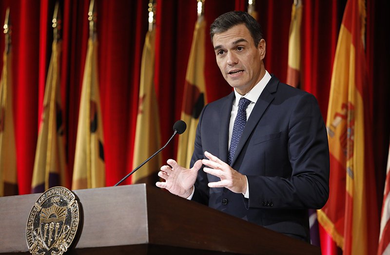 spanish-pm-pedro-sanchez-delivers-speech-at-usc