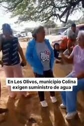 ¡Sin agua y sin respuestas! Habitantes de Los Olivos trancan la vía en protesta contra la sequía y la ausencia del alcalde
